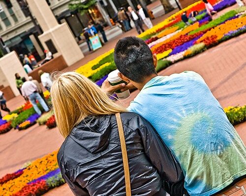 Visiting Pioneer Courthouse Square